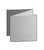 Faltblatt, gefalzt auf Quadrat 10,0 cm x 10,0 cm, 6-seiter (Zickzackfalz)<br>beidseitig bedruckt (4/4 farbig + 2 Sonderfarben HKS)