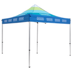 Faltpavillon 300 x 300 cm mit einseitig bedrucktem Dach inkl. Tasche & Montage-Kit