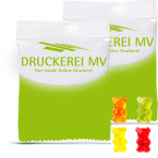 Fruchtgummi-Tütchen 10g (Form: Bärchen), 4/4 farbig beidseitig bedruckt