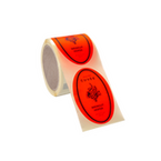 Hochwertige Neon-Etiketten auf Rolle oval (oval konturgeschnitten)