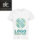 Kinder-T-Shirt Basic, weiß - B&C Collection, mit einer Druckposition