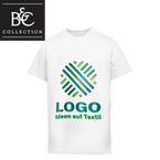Kinder-T-Shirt Premium, weiß - B&C Collection, mit einer Druckposition