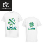 Kinder-T-Shirt Premium, weiß - B&C Collection, mit zwei Druckpositionen