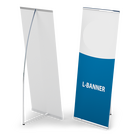 L-Banner 100 cm x 200 cm inkl. Gestell, Druck und Versand