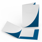 Mappe für DIN lang, 2-teilig mit 2 Laschen, 4/0 farbig (Außenseite bedruckt)