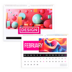 Monatskalender 14 Blatt (12 Monate + 1 Deckblatt + 1 Schlussblatt)<br>einseitig bedruckt 4/0 farbig<br>42,0 x 21,0 cm