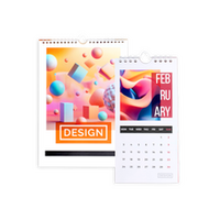 Monatskalender 15 Blatt (12 Monate + 2 Deckblätter + 1 Schlussblatt)<br>einseitig bedruckt 4/0 farbig, DIN A4 hoch (210 x 297 mm)