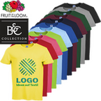 T-Shirt Herren farbig, Basic - mit ZWEI Druckpositionen (Vorne & Hinten)