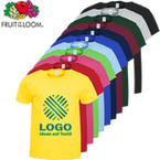 T-Shirt Herren farbig, Budget - FRUIT OF THE LOOM, mit ZWEI Druckpositionen (Vorne & Hinten)