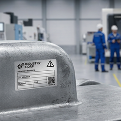 Typenschild-Etiketten auf Rolle – PET Etiketten für Thermotransferdruck