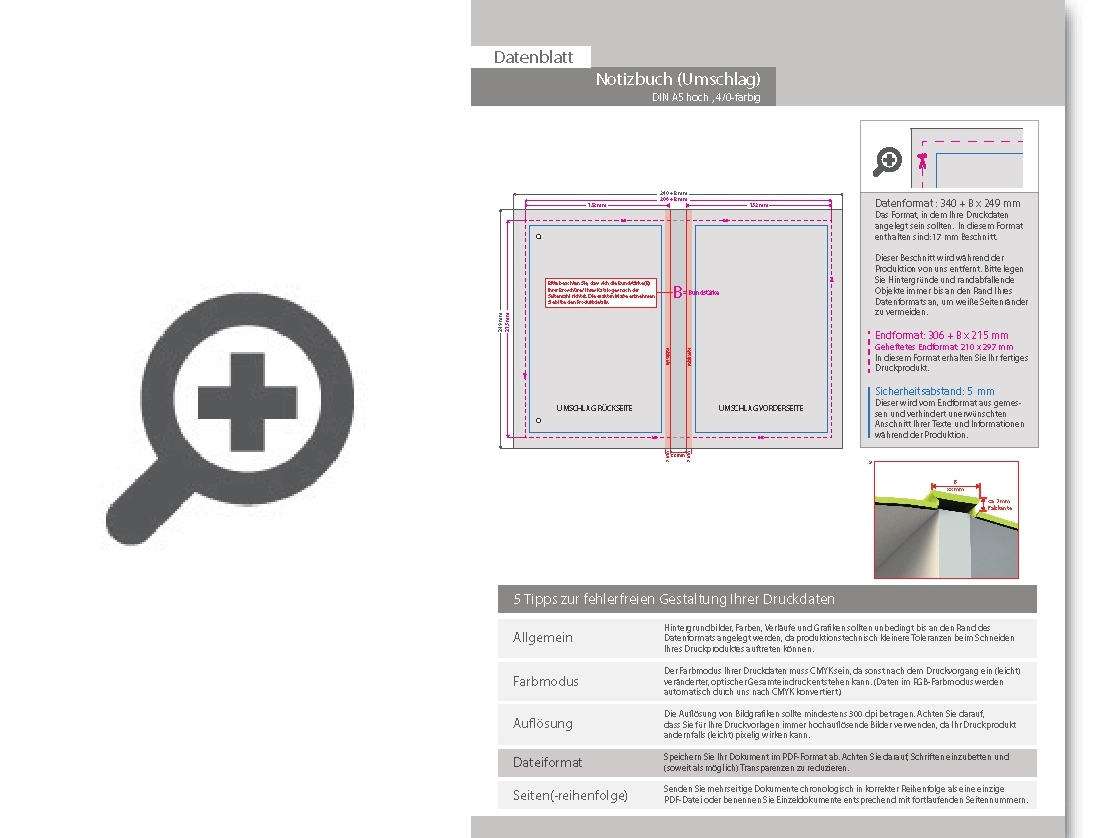 Product Bild notizbuch_din_a5_hoch__umschlag__hardcover_4_0-farbig__inhalt__128_karierte_inhaltsseiten_inkl__abrissperforation_(1_cm_vom_bund)