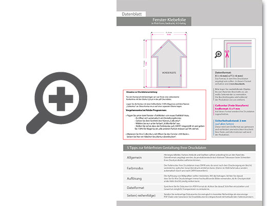 Product Bild fenster-klebefolie_4_0_farbig_bedruckt_in_pfeil-form_konturgeschnitten