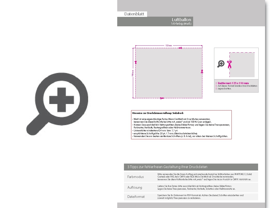 Product Bild luftballon_metallic_Ø_27_cm_1_0-farbig_(wei__)_einseitig_bedruckt