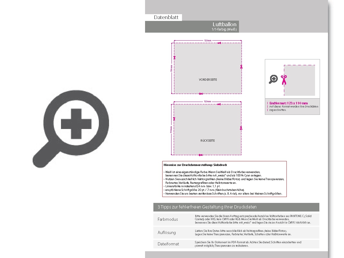 Product Bild luftballon_metallic_Ø_27_cm_1_1-farbig_(wei__)_zweiseitig_bedruckt