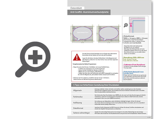 Product Bild aluminiumverbundplatte_mit_anti-graffiti-lack_gl__nzend_in_sprechblase-form_konturgefr__st___beidseitig_4_4-farbig_bedruckt