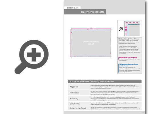 Product Bild durchschreibes__tze_din_a7_quer__3-fach__1_0-farbig__25_s__tze_je_block