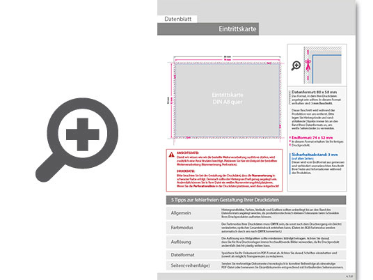 Product Bild eintrittskarte_din_a8_quer_perforiert_&_2_x_nummeriert_(4_4_beidseitig_bedruckt)