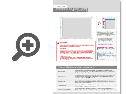 Product Bild eintrittskarte_mit_f__lschungsschutz_din_a7_quer__ohne_perforierung_und_ohne_nummerierung_(4_0_einseitig_bedruckt)