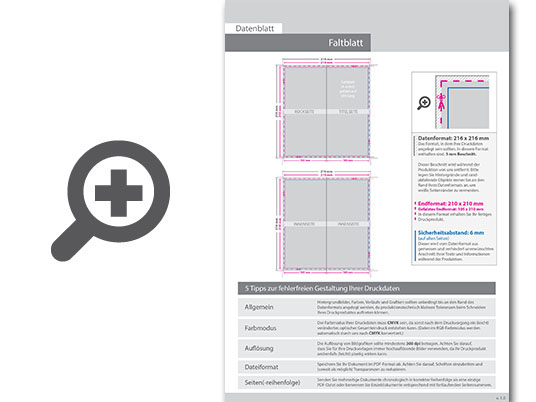 Product Bild faltblatt__gefalzt_auf_din_lang__4-seiter__beidseitig_bedruckt_(4_4_farbig_+_2_sonderfarben_hks)