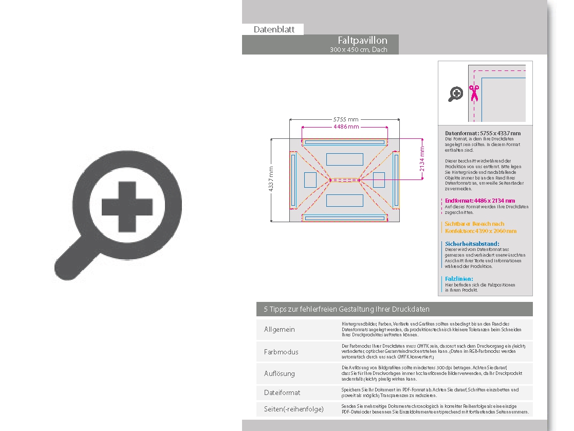 Product Bild ersatzdruck_dach_f__r_faltzelt_faltpavillon_300_x_450_cm__einseitig_bedruckt