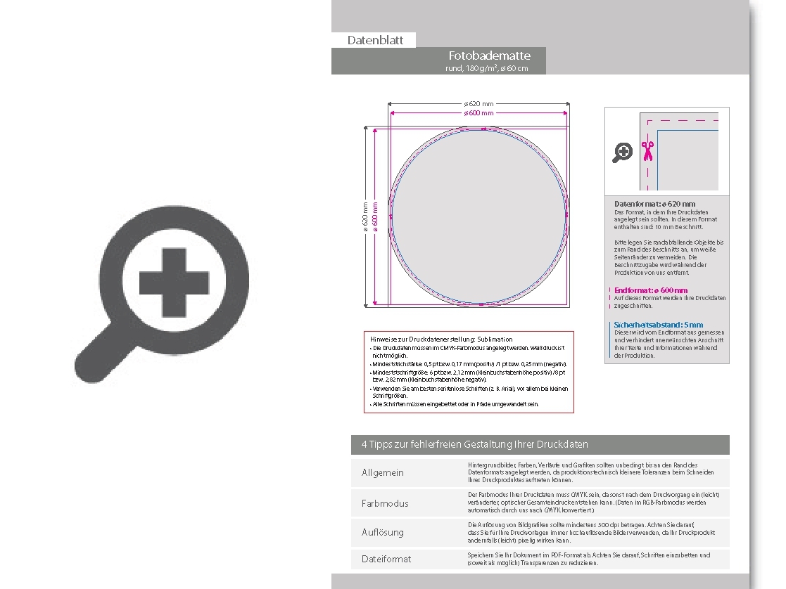 Product Bild fotobadematte_rund__180_g_m²__ø_60_cm