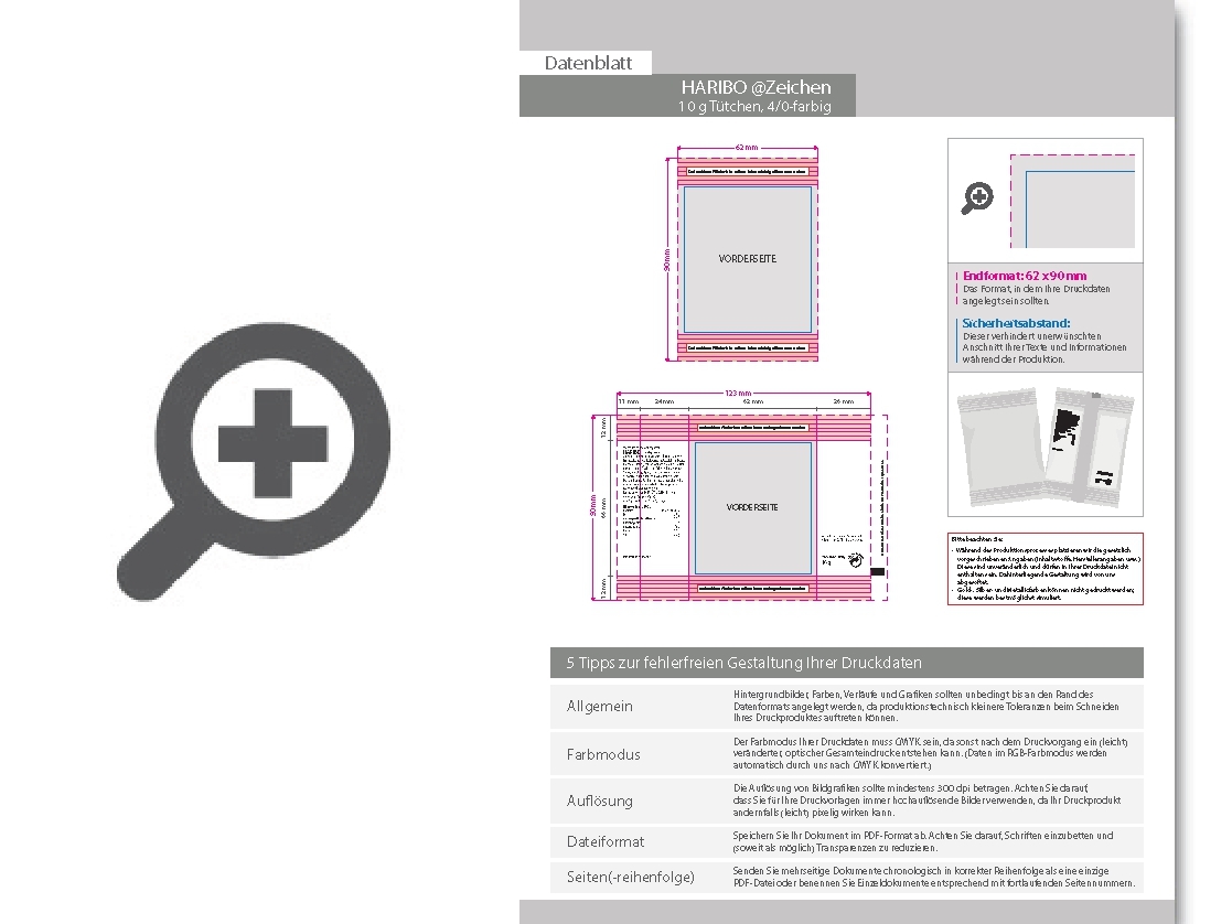 Product Bild haribo_@zeichen__10g_t__tchen__4_0_farbig_einseitig_bedruckt