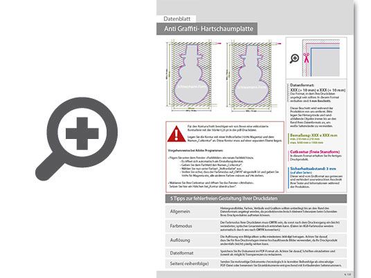 Product Bild hartschaumplatte_mit_anti-graffiti-lack_gl__nzend_in_schneemann-form_konturgefr__st___beidseitig_4_4-farbig_bedruckt