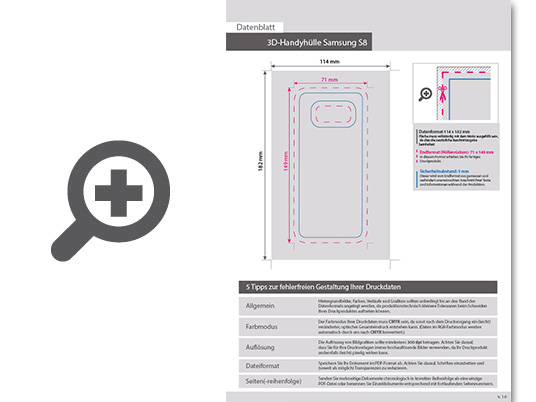 Product Bild standard-handyh__lle_f__r_samsung_s8__4_0-farbig_einseitig_bedruckt