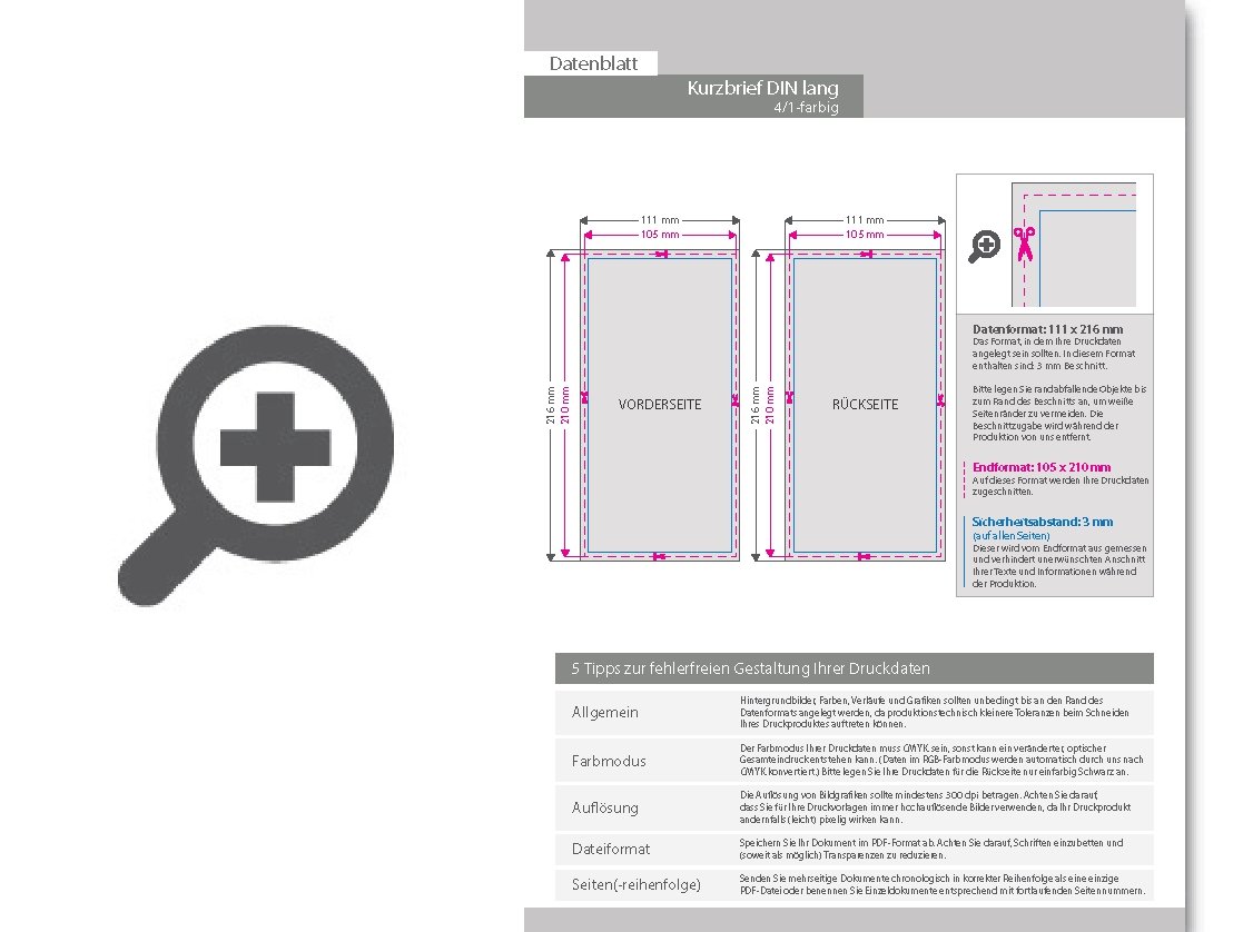 Product Bild kurzbrief_din_lang__4_1_farbig__(vorderseite__farbig___r__ckseite__graustufen)
