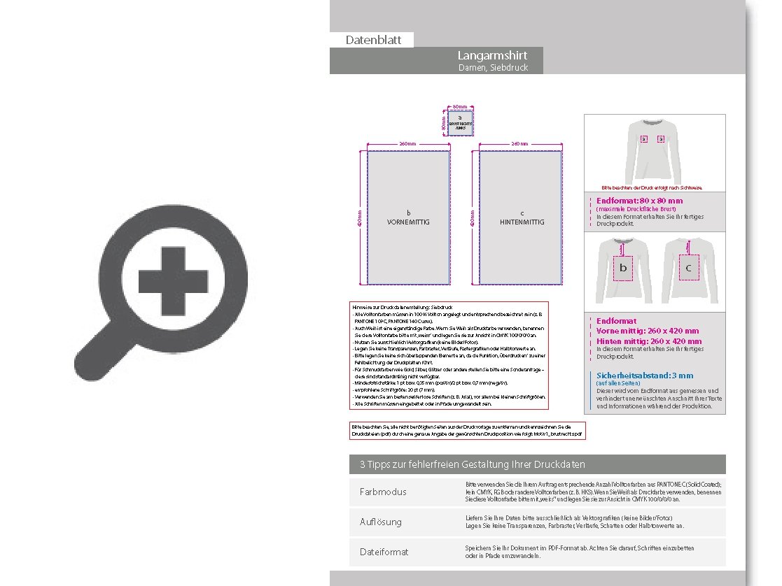 Product Bild hochwertiges_damen_baumwoll_longsleeve_-_b&c__2-farbig__beidseitig_bedruckt