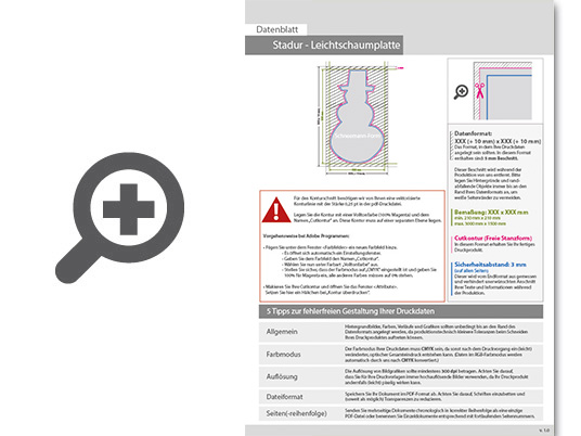Product Bild leichtschaumplatte_stadur_in_schneemann-form_konturgefr__st___einseitig_4_0-farbig_bedruckt