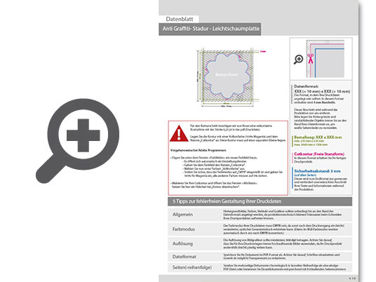 Product Bild leichtschaumplatte_stadur_mit_anti-graffiti-lack_gl__nzend_in_button-form_konturgefr__st___einseitig_4_0-farbig_bedruckt
