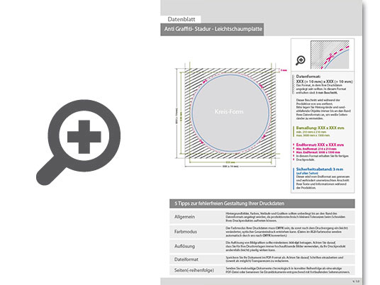 Product Bild leichtschaumplatte_stadur_mit_anti-graffiti-lack_gl__nzend_rund_(kreisrund_konturgefr__st)___einseitig_4_0-farbig_bedruckt