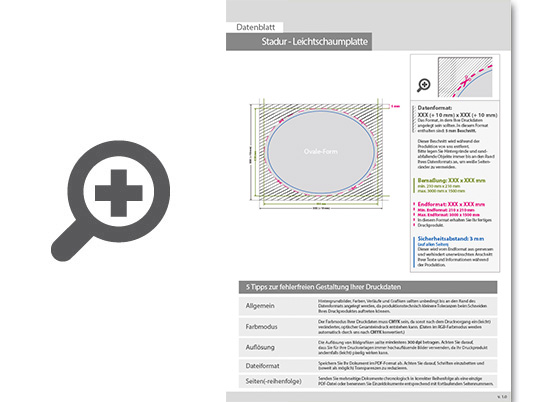 Product Bild leichtschaumplatte_stadur_oval_(oval_konturgefr__st)___einseitig_4_0-farbig_bedruckt