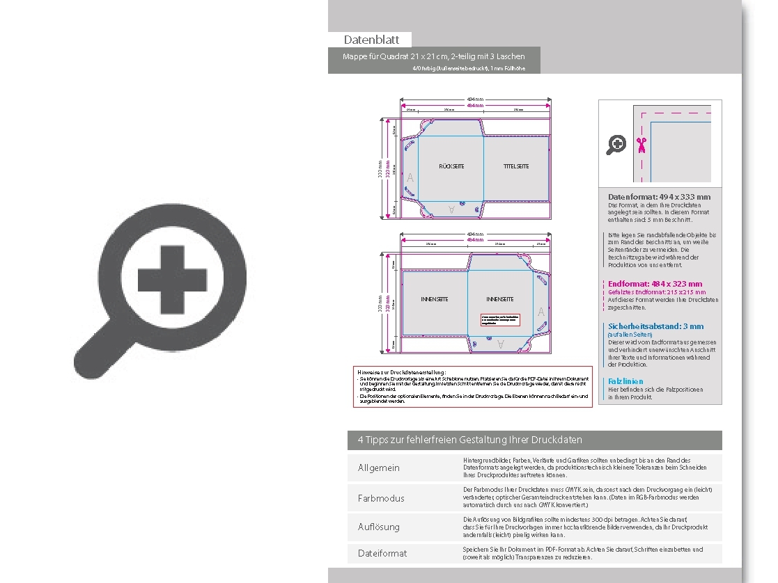 Product Bild mappe_f__r_quadrat_21_x_21_cm__2-teilig_mit_3_laschen__4_0_farbig_(au__enseite_bedruckt)