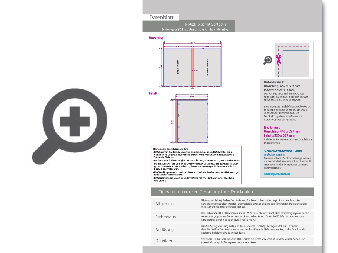 Product Bild block_mit_softcover__din_a4_quer__50_blatt__umschlag_und_inhalt_1_0-farbig_schwarz_einseitig_bedruckt