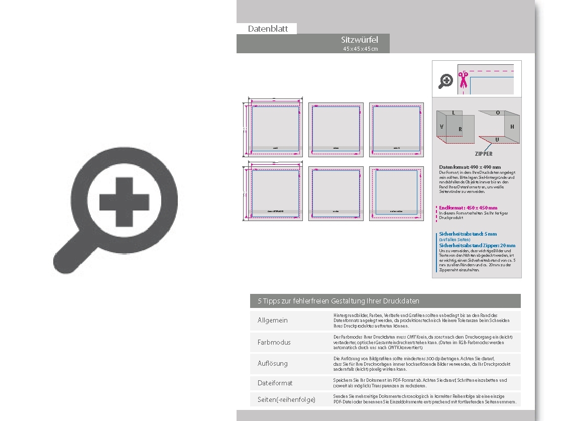 Product Bild wechselbezug_f__r_indoor_sitzw__rfel_cube_45__komplett_vollfl__chig_4-farbig_bedruckt