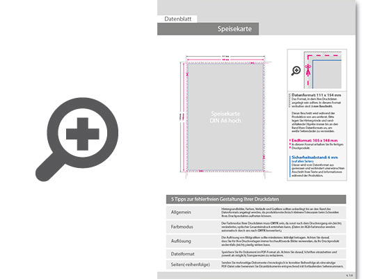 Product Bild speisekarte_mit_2-fach_drahtheftung__endformat_din_a6__32-seitig
