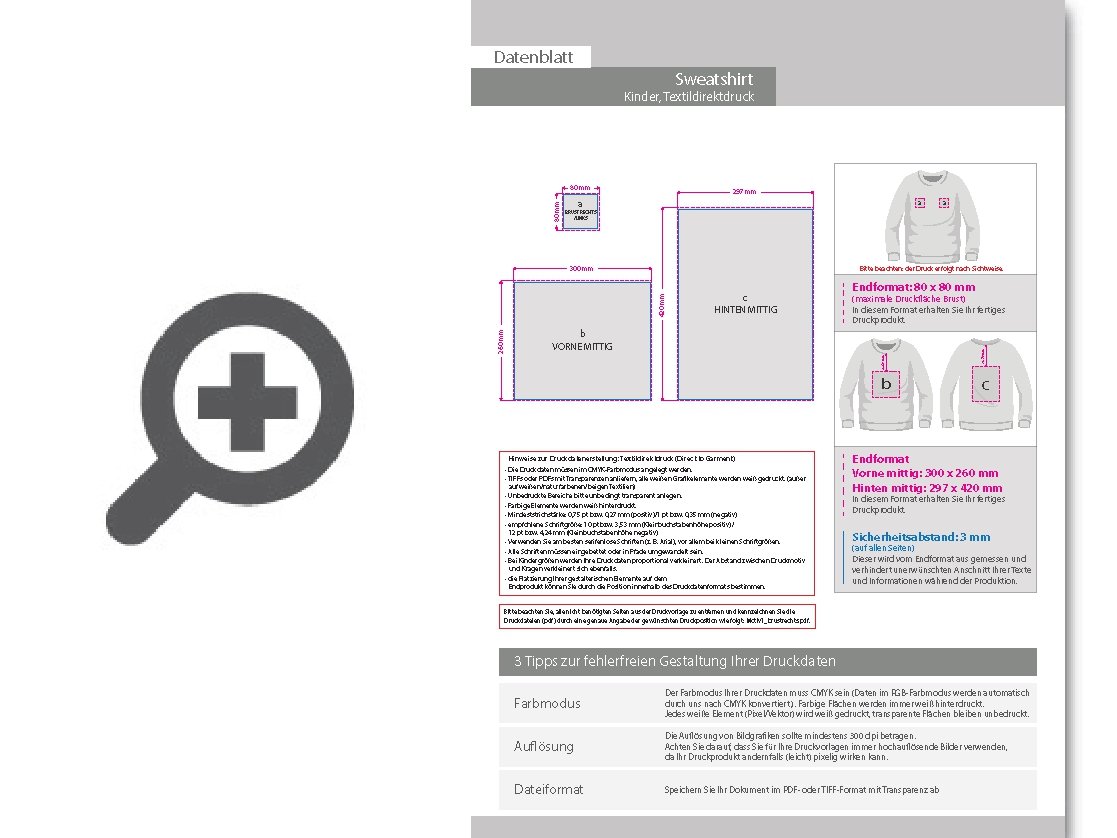 Product Bild sweatshirt_kinder__basic_-_mit_einer_druckposition