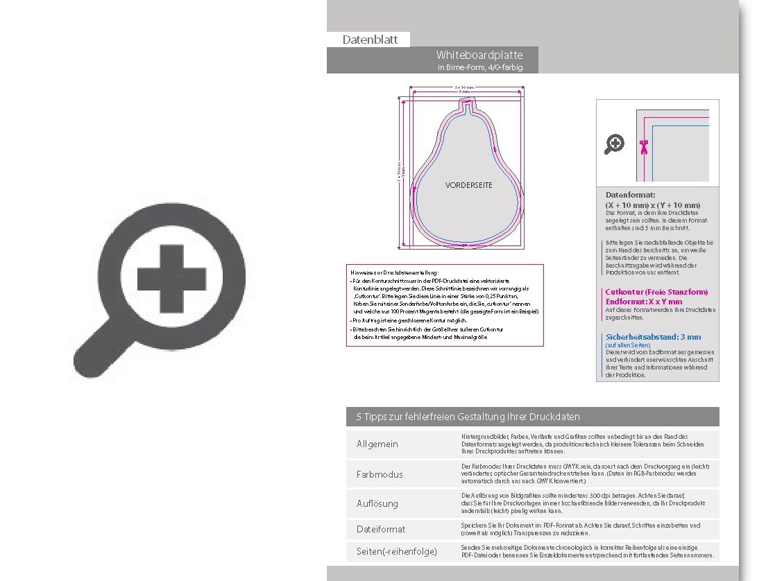 Product Bild whiteboardplatte_in_birne-form_konturgefr__st___einseitig_4_0-farbig_bedruckt
