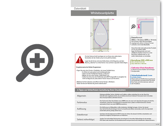 Product Bild whiteboardplatte_in_blatt-form_konturgefr__st_unbedruckt