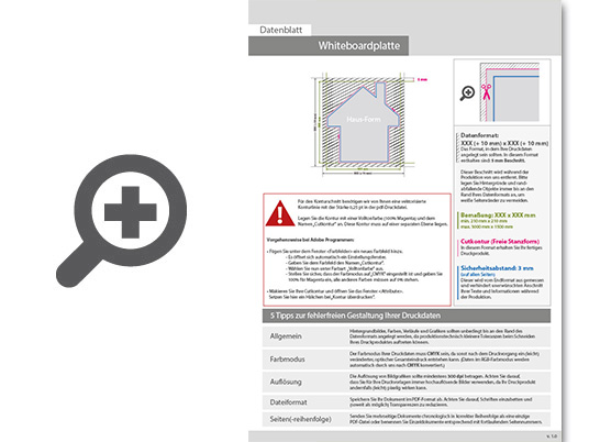 Product Bild whiteboardplatte_in_haus-form_konturgefr__st_unbedruckt