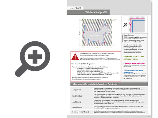 Product Bild whiteboardplatte_in_hund-form_konturgefr__st_unbedruckt