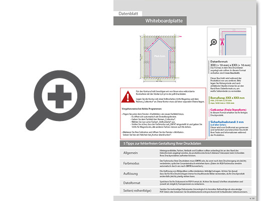 Product Bild whiteboardplatte_in_pfeil-form_konturgefr__st_unbedruckt