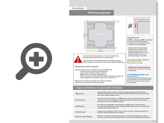 Product Bild whiteboardplatte_in_pflaster-form_konturgefr__st___einseitig_4_0-farbig_bedruckt