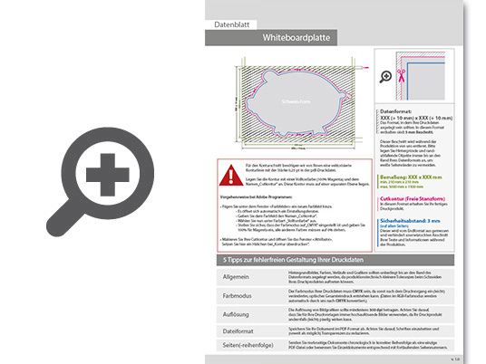 Product Bild whiteboardplatte_in_schwein-form_konturgefr__st_unbedruckt