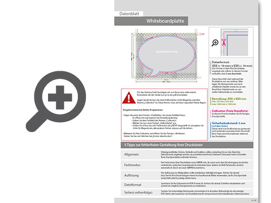 Product Bild whiteboardplatte_in_sprechblase-form_konturgefr__st_unbedruckt