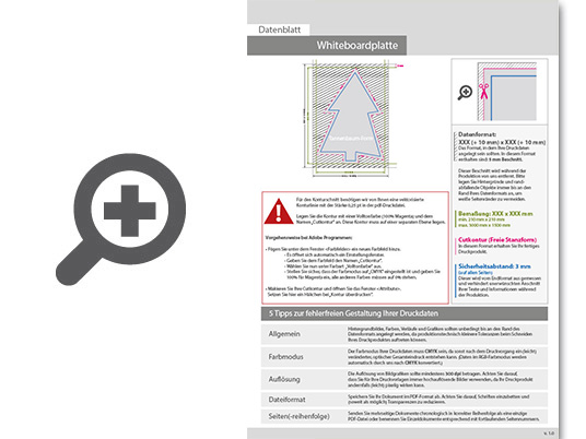 Product Bild whiteboardplatte_in_tannenbaum-form_konturgefr__st_unbedruckt