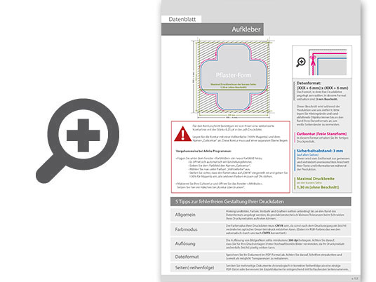 Product Bild wiederabl__sbare_klebefolie_in_pflaster-form_konturgeschnitten___einseitig_4_0-farbig_bedruckt